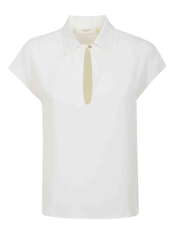 Glanshirt Pull Col Bateau - Blanc