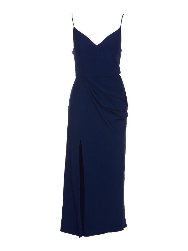 Alexander Mcqueen Robe Au Genou - Bleu
