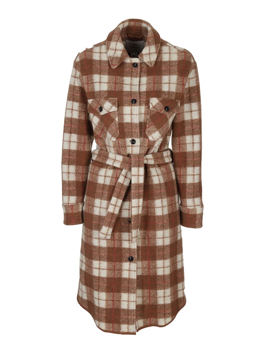 Woolrich Manteau Au Genou - Ã Motif