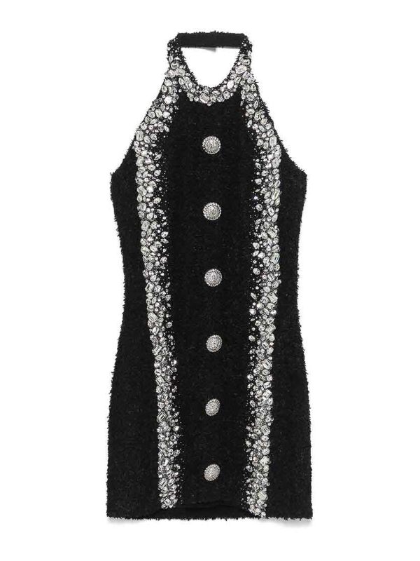 Balmain Robe Au Genou - Noir