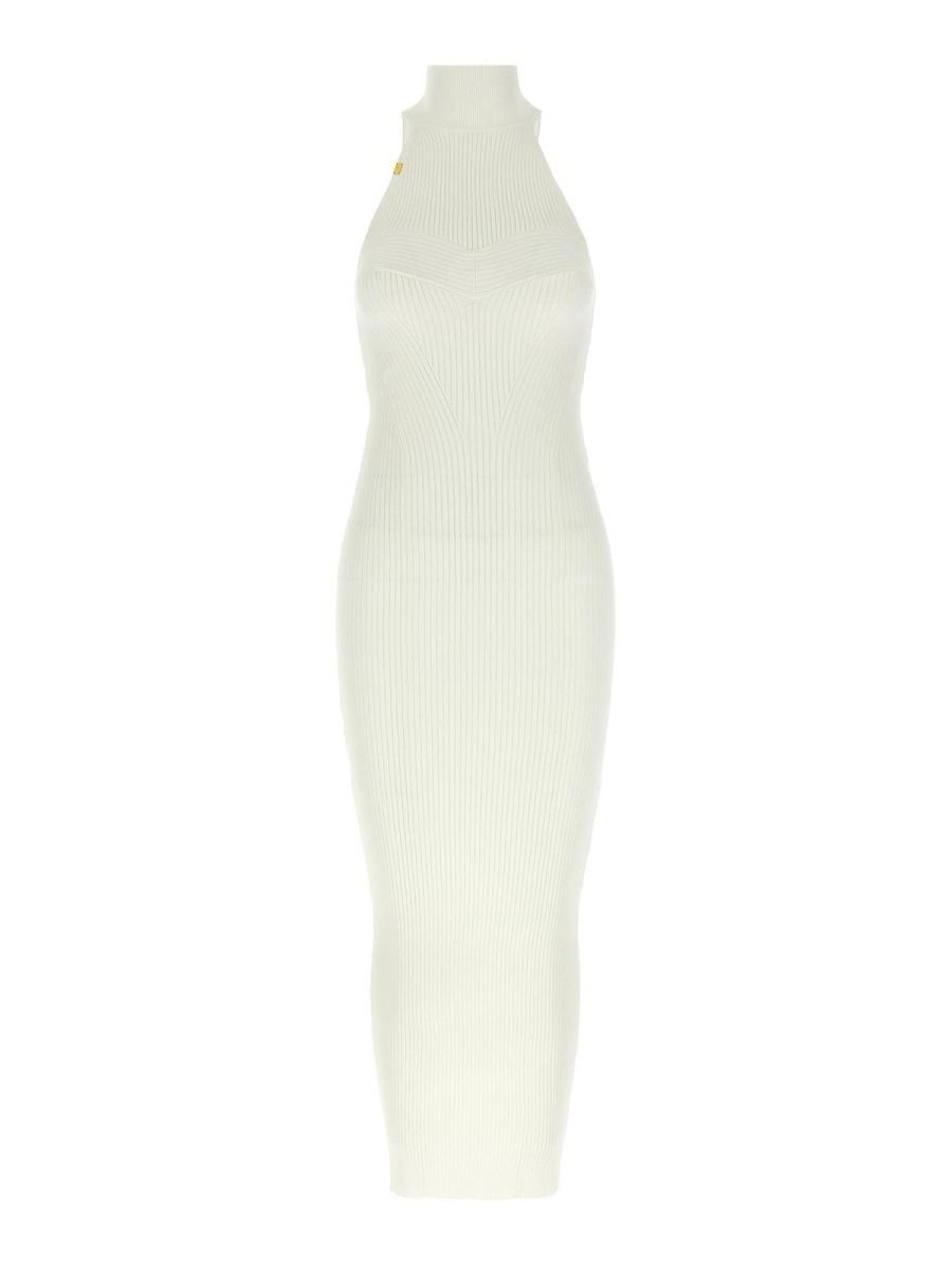 Elisabetta Franchi Maxi Robe - Blanc