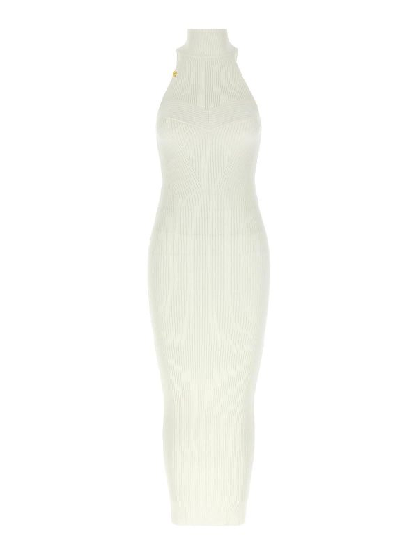 Elisabetta Franchi Maxi Robe - Blanc