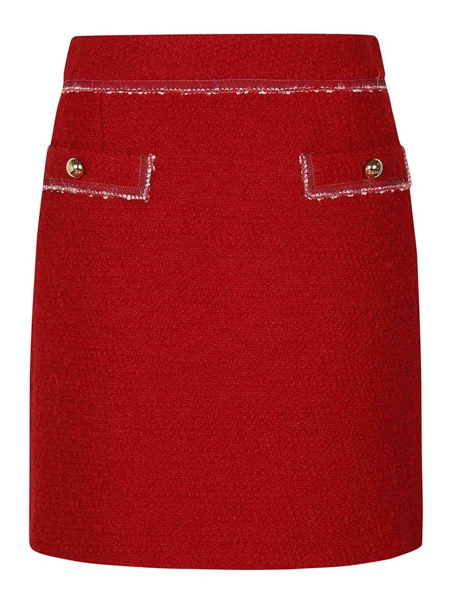 Fay Jupe Midi - Rouge