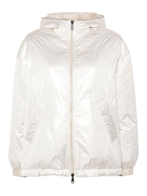 Brunello Cucinelli Blouson Rembourré - Gris
