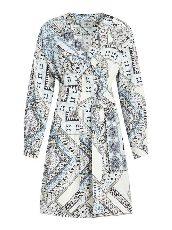 Etro Robe Courte - Bleu Clair