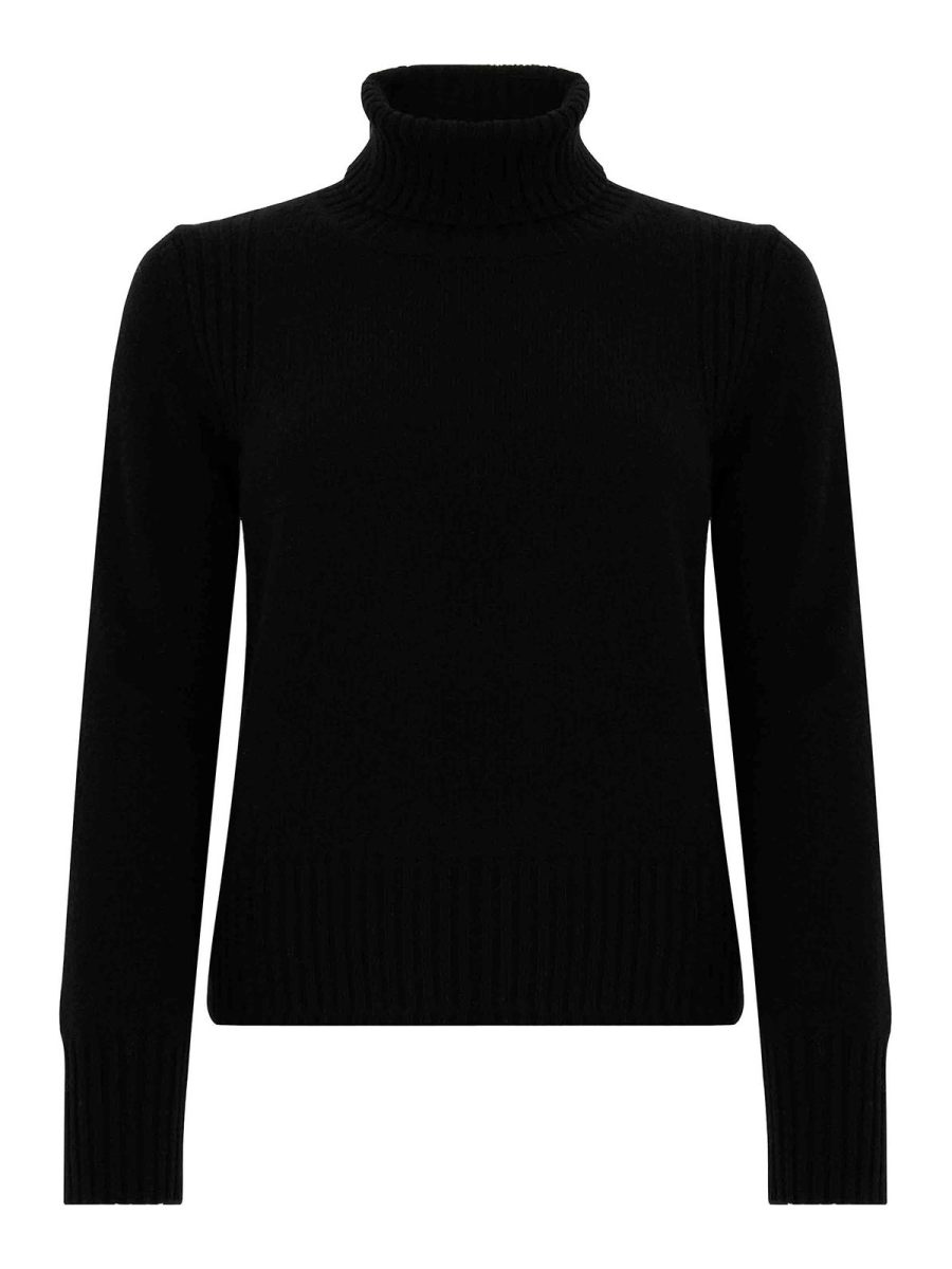 Kangra Cashmere Pull Col Rond - Noir