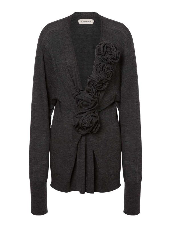 Alberta Ferretti Pull Col Rond - Gris