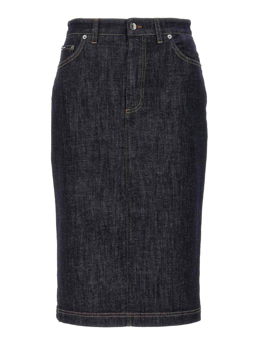Dolce & Gabbana Jupe Midi - Bleu
