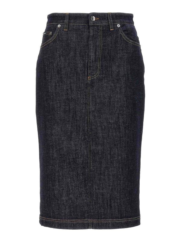 Dolce & Gabbana Jupe Midi - Bleu