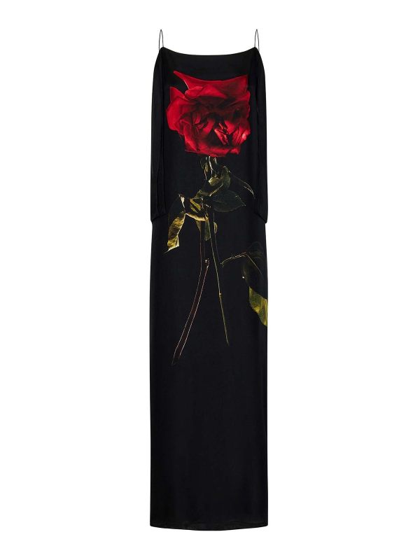 Alexander Mcqueen Robe Au Genou - Noir