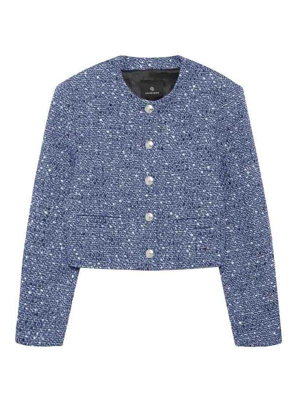 Anine Bing Manteau Au Genou - Bleu