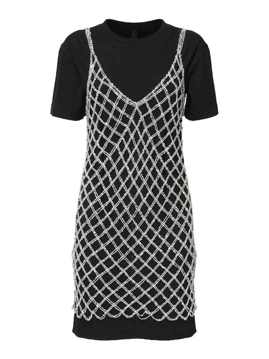 Pinko Robe Au Genou - Noir