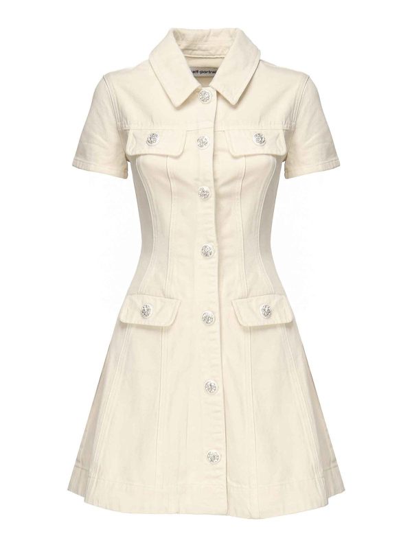 Self Portrait Robe Courte - Blanc