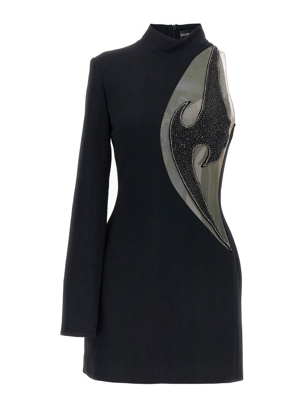 David Koma Robe Au Genou - Noir