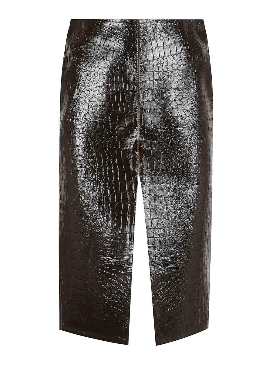 Stella Mccartney Jupe Midi - Marron Foncé