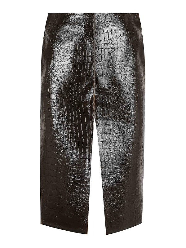 Stella Mccartney Jupe Midi - Marron Foncé