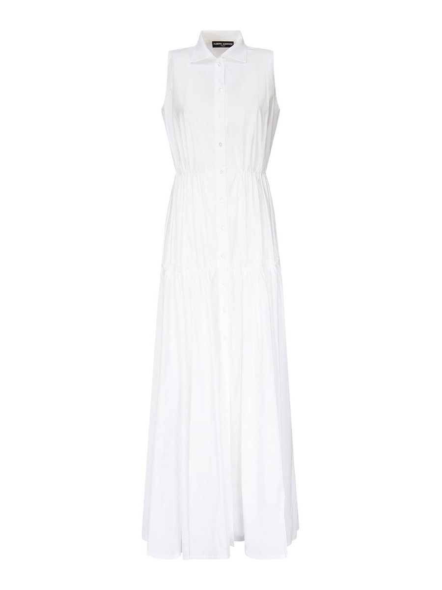 Alberto Audenino Robe Au Genou - Blanc