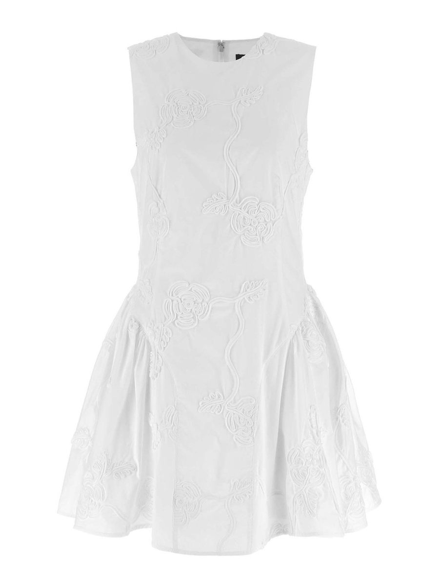 Rotate Birger Christensen Robe Au Genou - Blanc