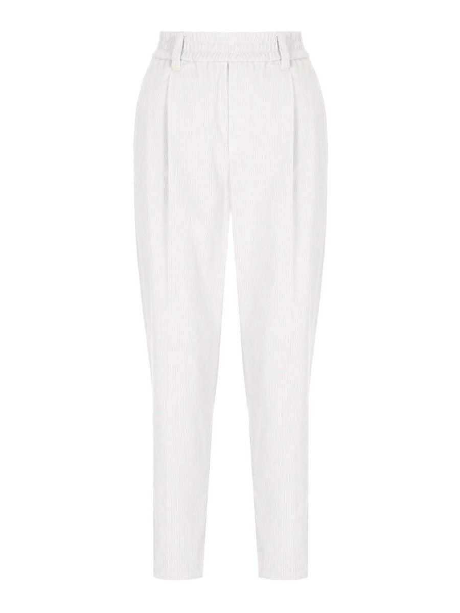 Brunello Cucinelli Pantalons Décontractés - Gris Clair