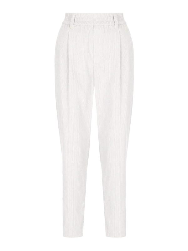 Brunello Cucinelli Pantalons Décontractés - Gris Clair