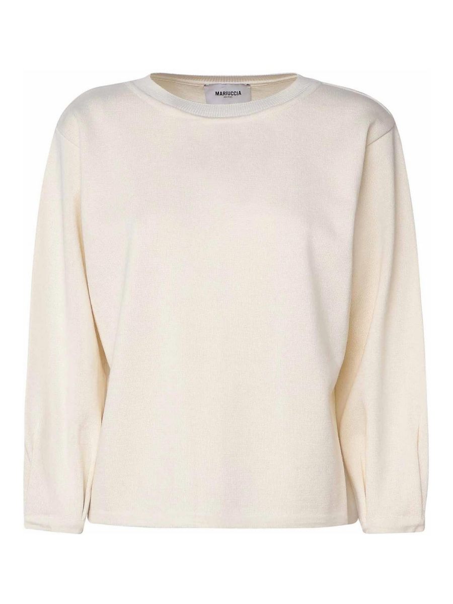 Mariuccia Pull Col Rond - Blanc