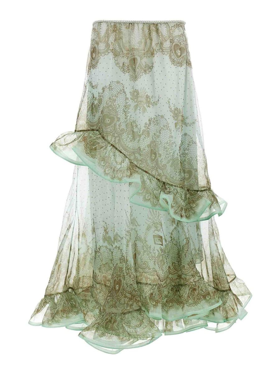 Zimmermann Jupe Longue - Vert