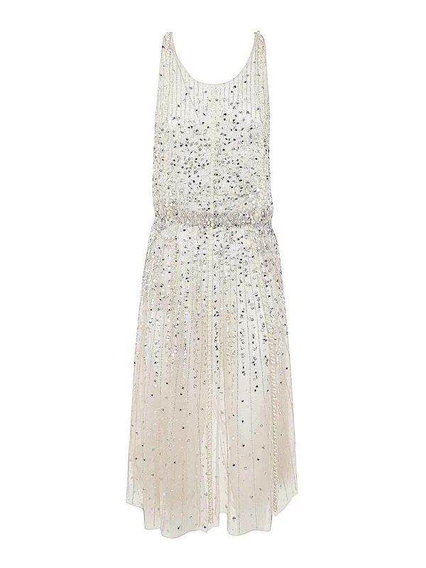 Elisabetta Franchi Robe Au Genou - Argent