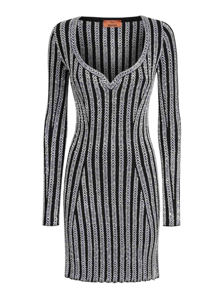 Missoni Robe Courte - Argent