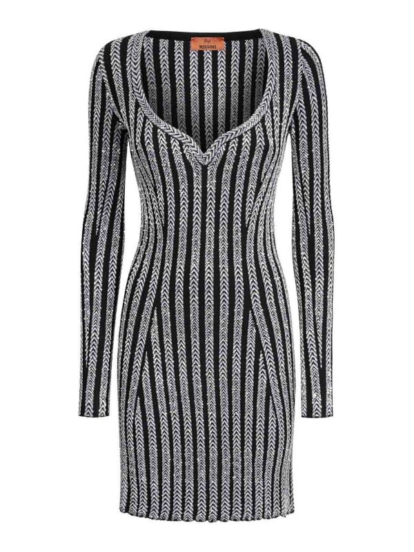 Missoni Robe Courte - Argent