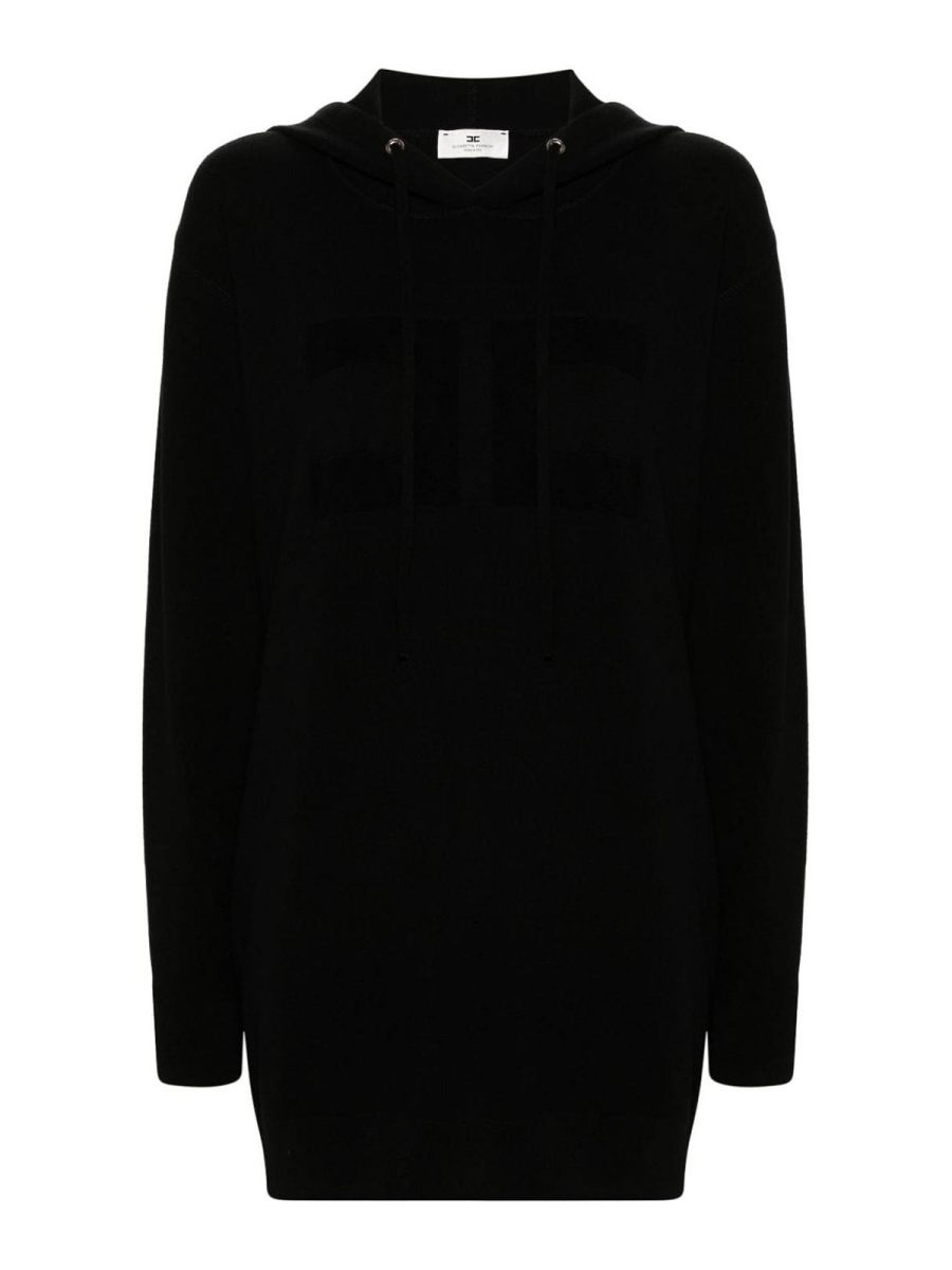 Elisabetta Franchi Robe Au Genou - Noir