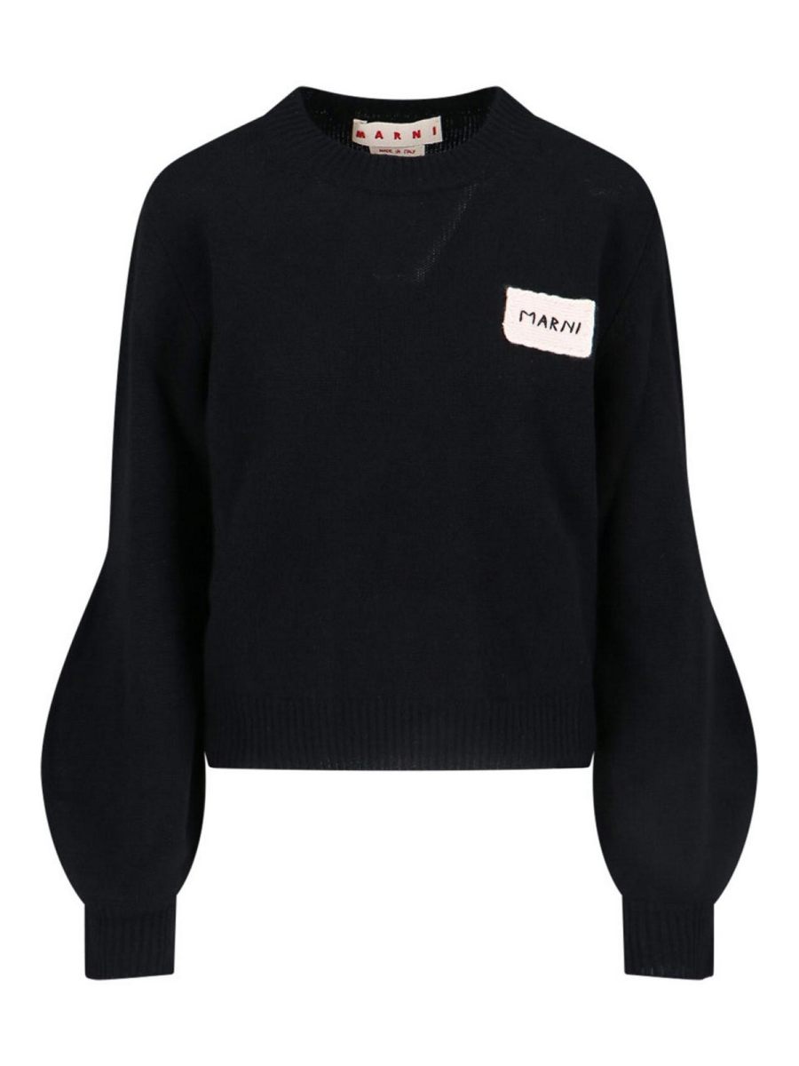Marni Pull Col Bateau - Noir