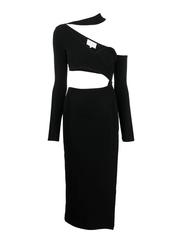 Lama Jouni Robe Au Genou - Noir
