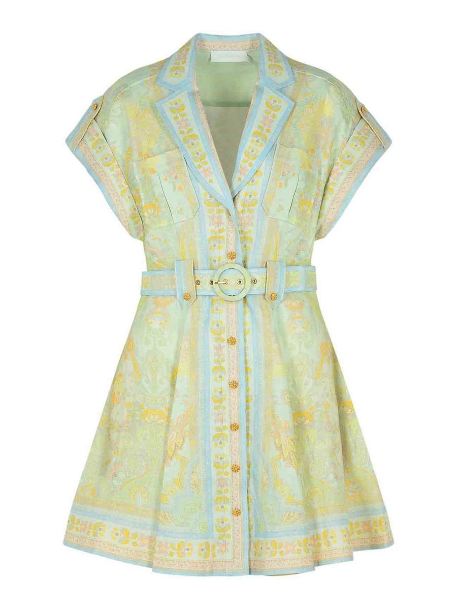 801 Robe Au Genou - Vert