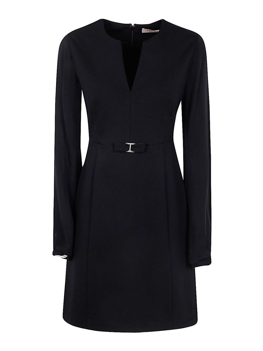 Twinset Robe Au Genou - Noir