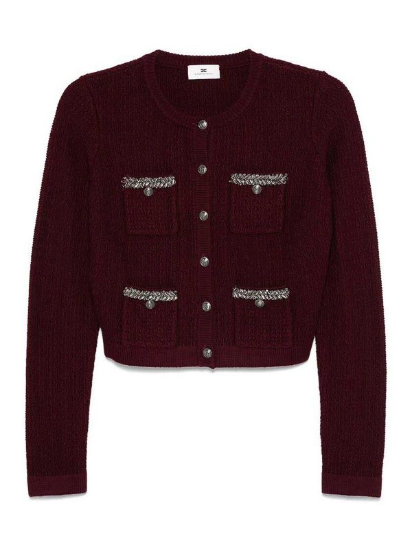 Elisabetta Franchi Pull Col Rond - Rouge