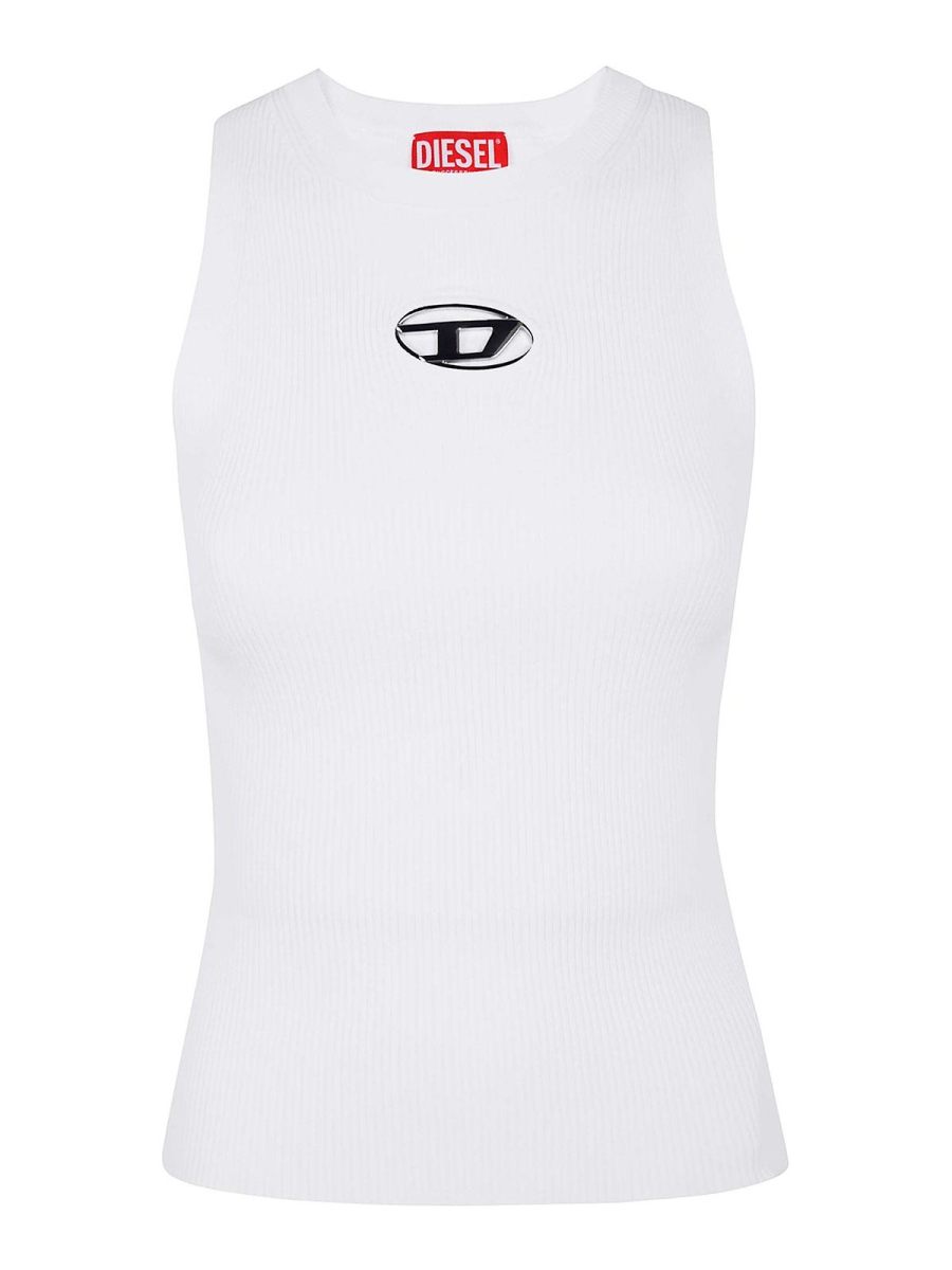 Diesel Pull Col Rond - Blanc