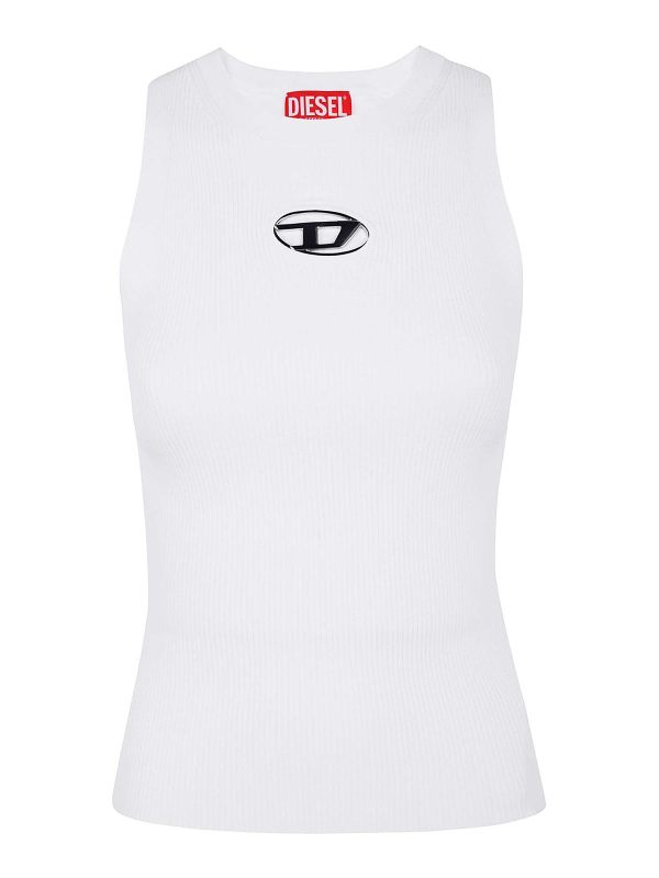 Diesel Pull Col Rond - Blanc