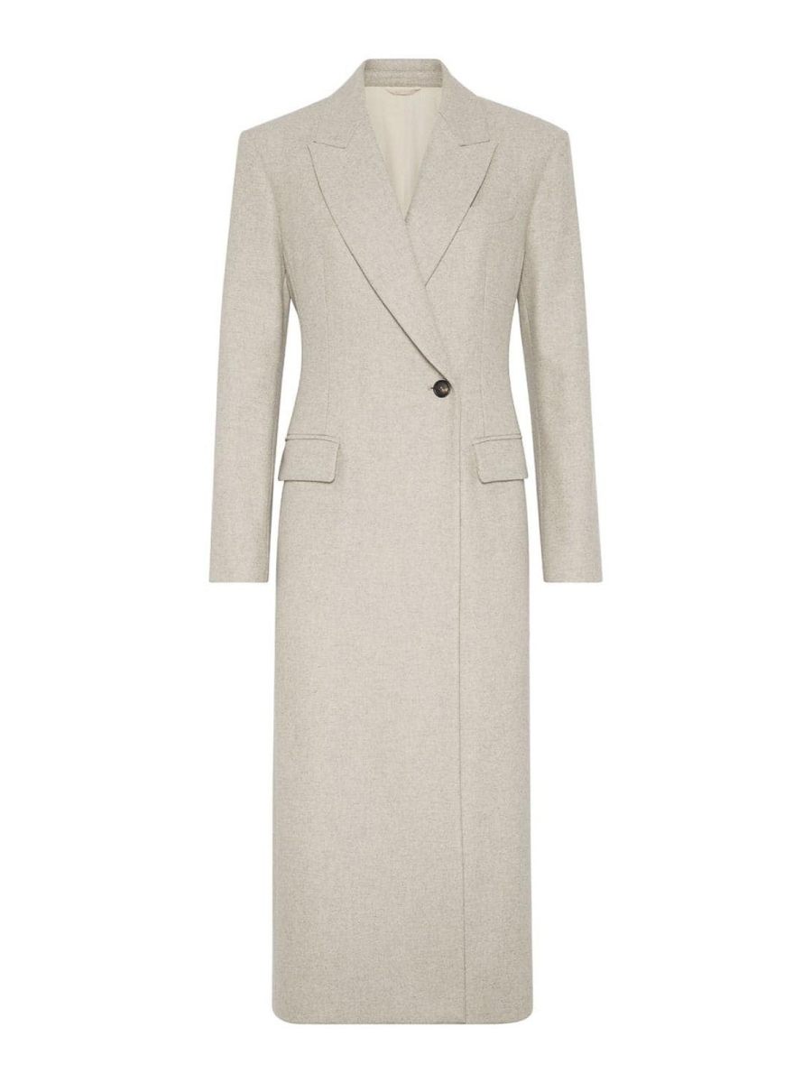Brunello Cucinelli Manteau Court - Beige