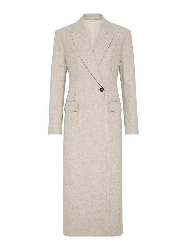 Brunello Cucinelli Manteau Court - Beige