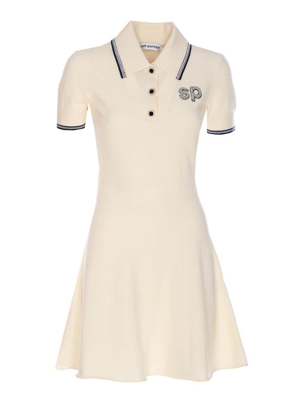 Self Portrait Robe Courte - Blanc