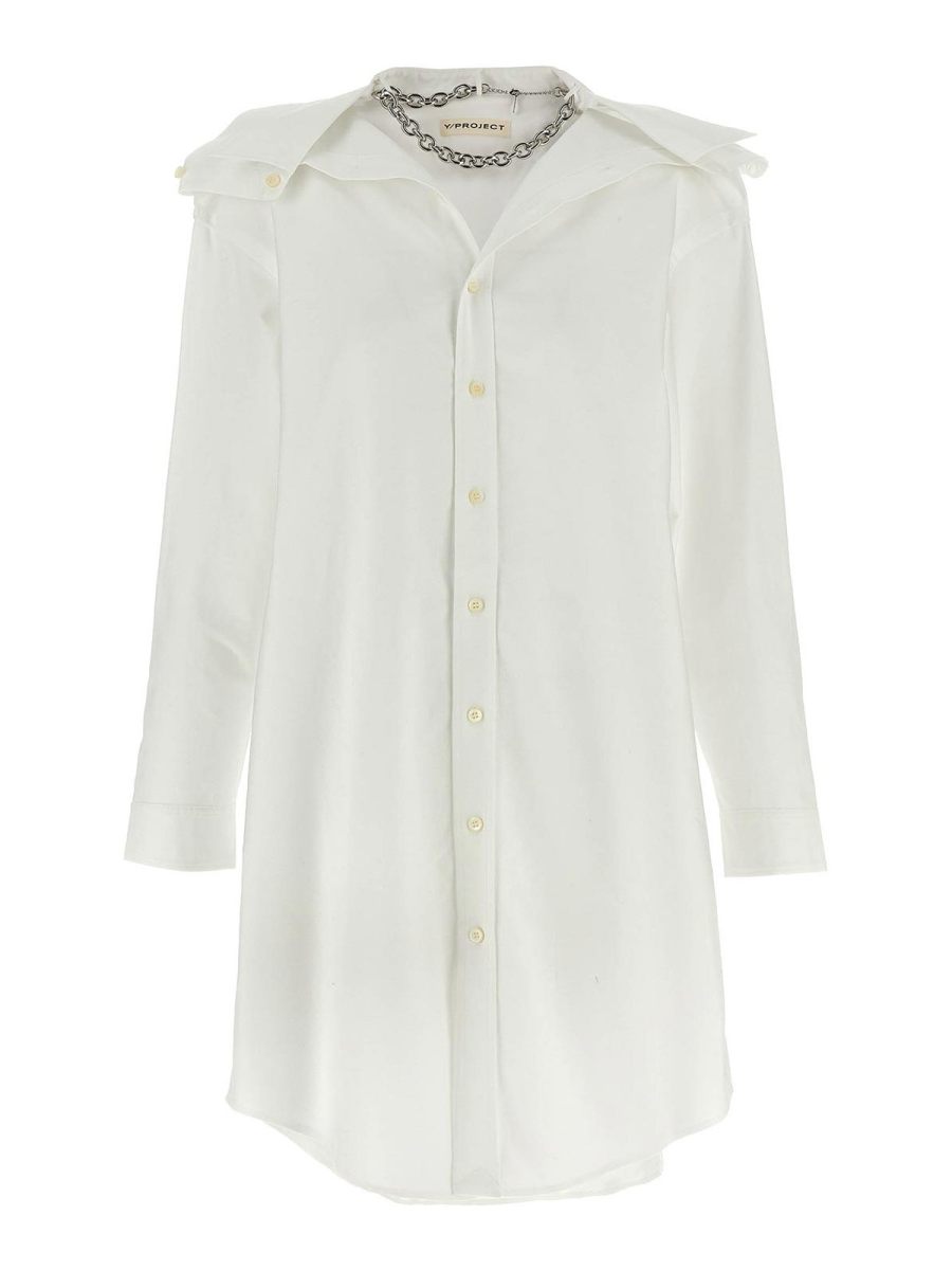 Y/Project Robe Au Genou - Blanc