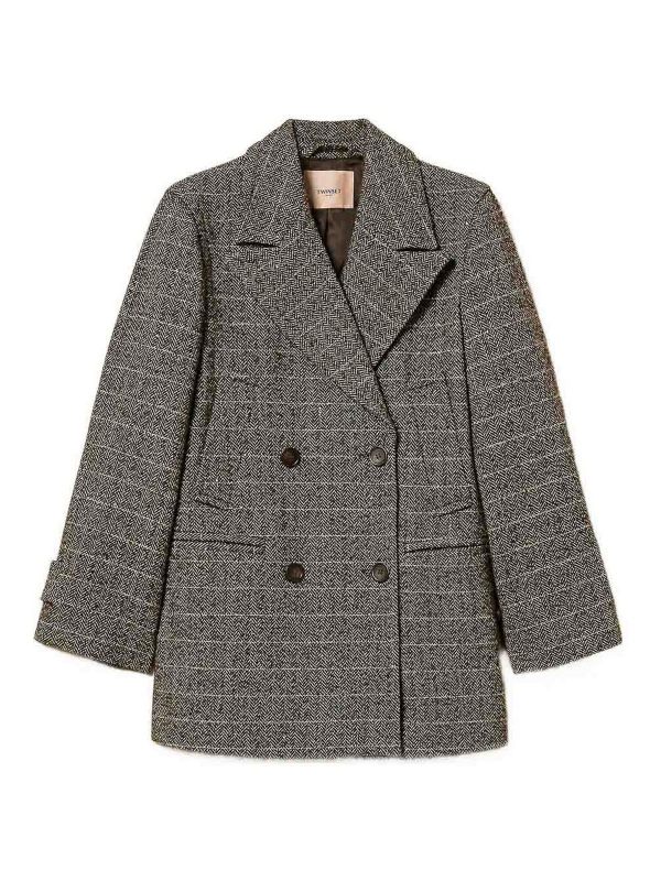 Twinset Manteau Au Genou - Marron