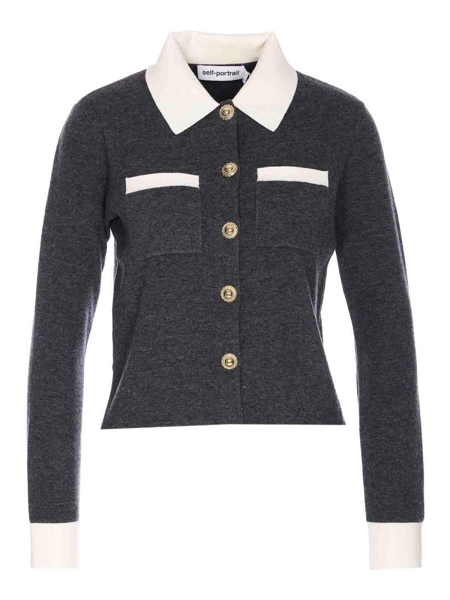 Self Portrait Cardigan - Gris