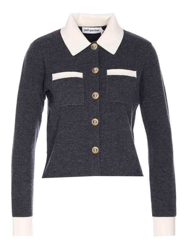 Self Portrait Cardigan - Gris