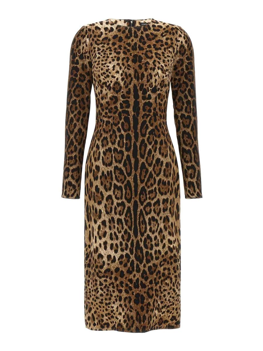 Dolce & Gabbana Robe Au Genou - Marron