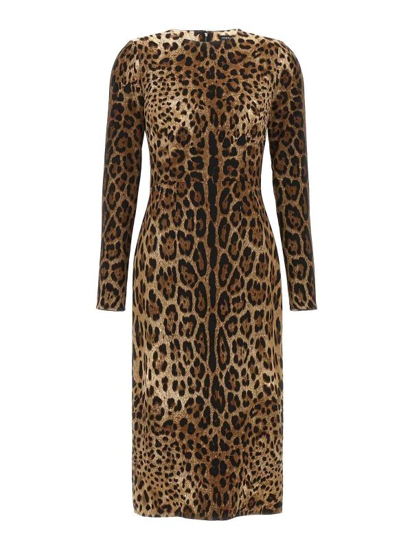Dolce & Gabbana Robe Au Genou - Marron