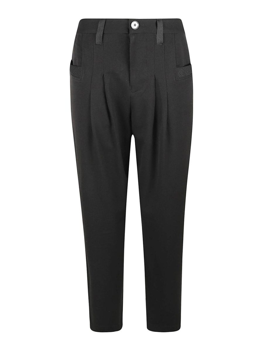 High Pantalons Décontractés - Noir