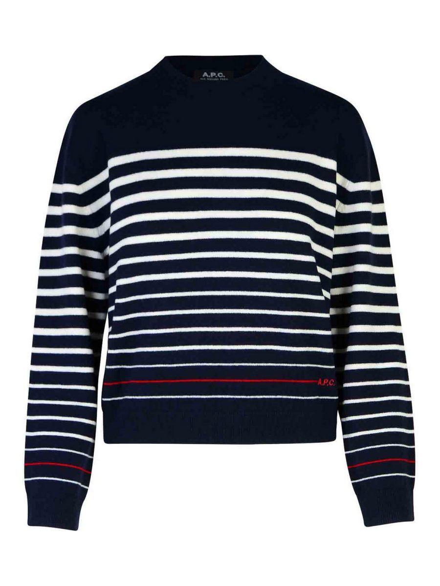 A. P.C. Pull Col Rond - Bleu Foncé