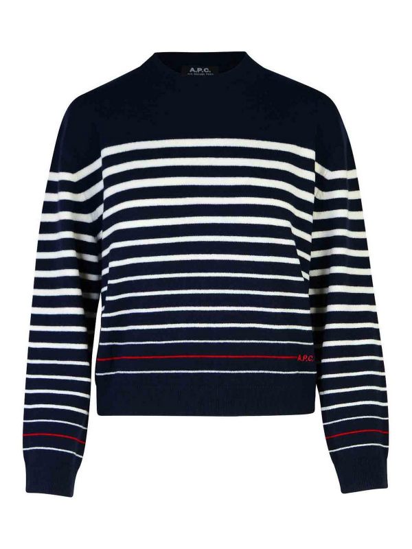 A. P.C. Pull Col Rond - Bleu Foncé