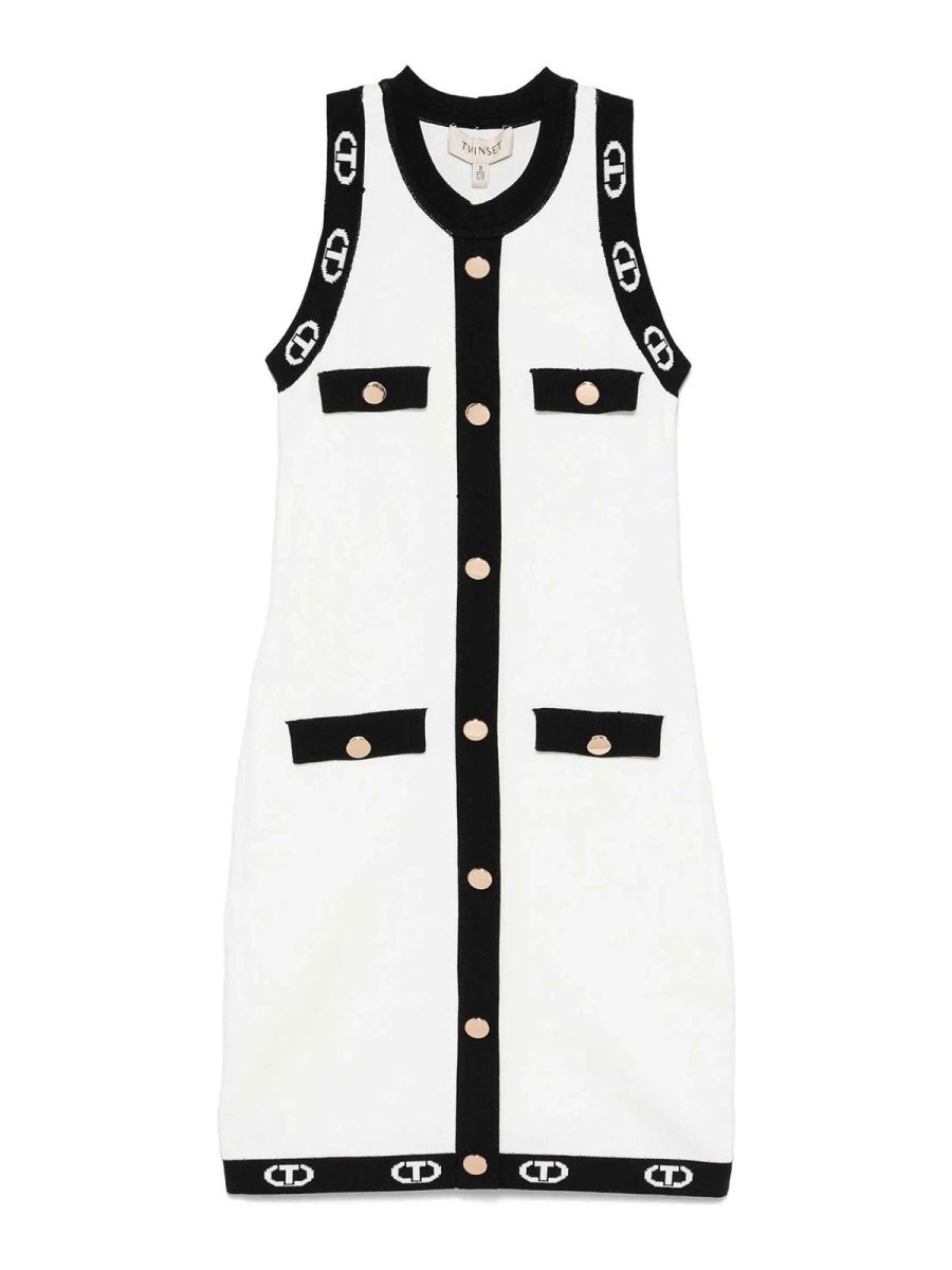 Twinset Robe Au Genou - Argent